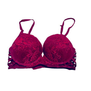 La SENZA Hello Sugar Red Lace Push Up Padded Underwire 32C Bra